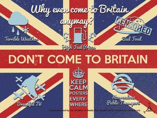 Don't Come To Britain poster by Chris Bruce