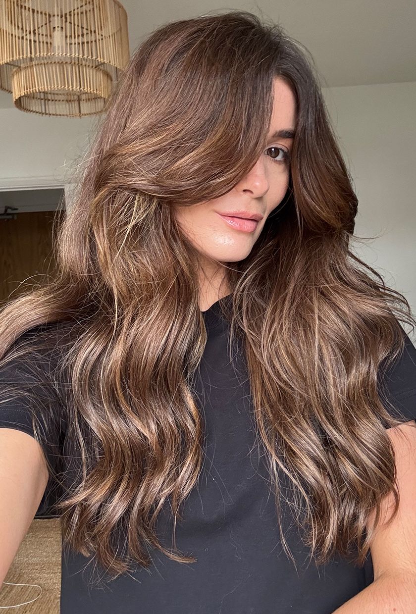 Eleanor's hair after using the Hershesons curling attachment