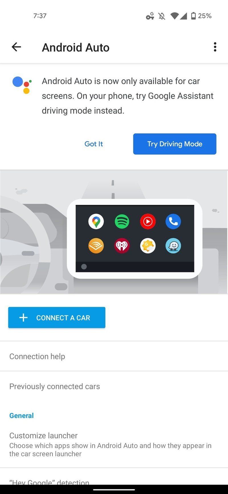 Assistant Driving Mode Updates