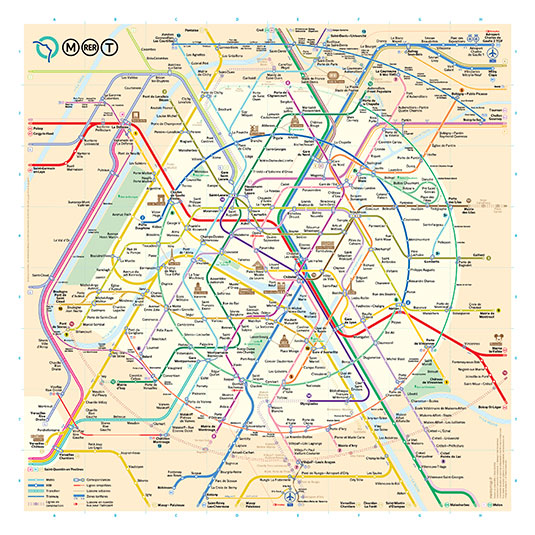 Paris metro map