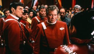Star Trek VI: The Undiscovered Country Captain Kirk meets with a Klingon deligate