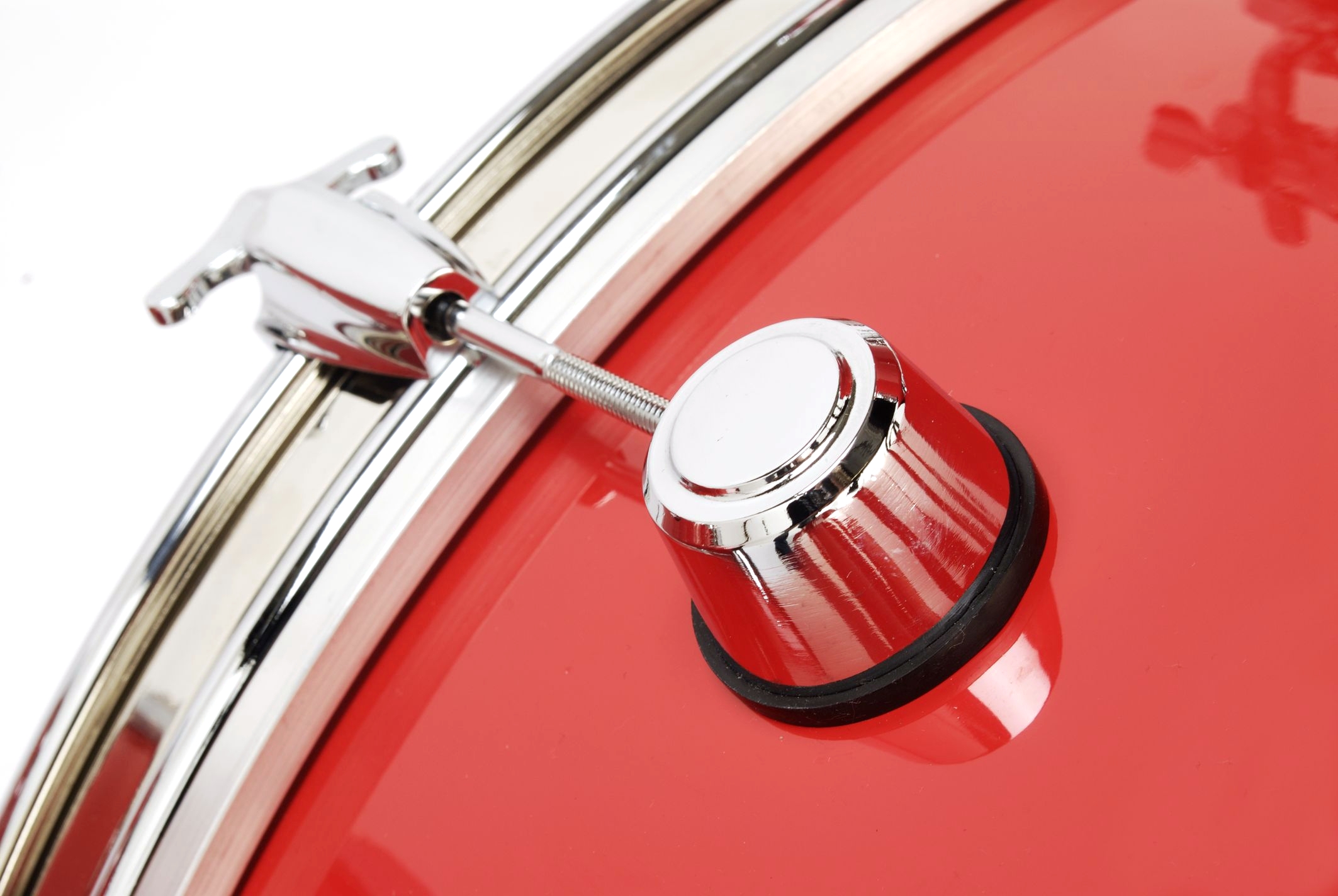Staccato drums are handmade so you can have them in pretty much any colour you like. This bold, bright red is pretty stunning though