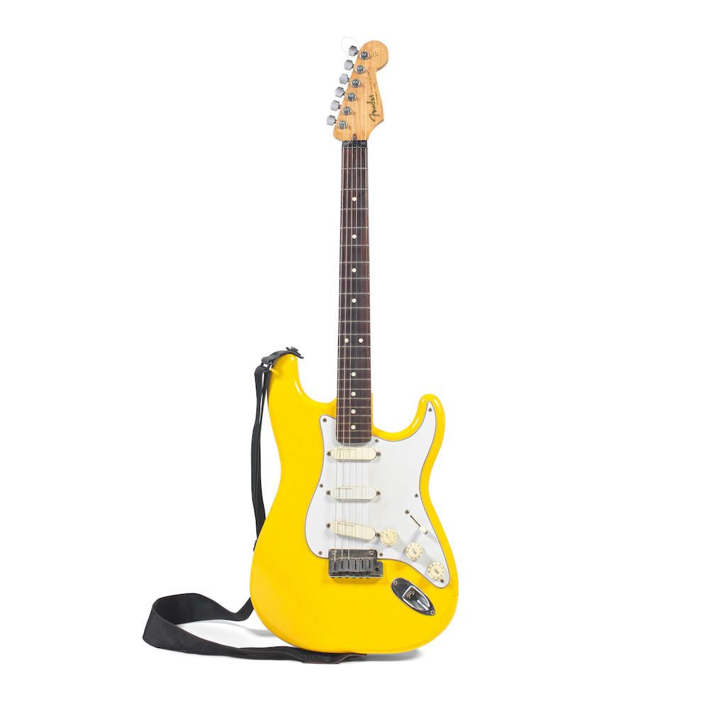 A Graffiti Yellow prototype Strat that once belonged to Jeff Beck