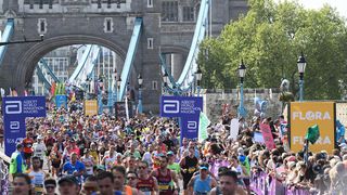 a photo of runners at the London Marathon