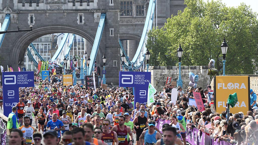 a photo of runners at the London Marathon
