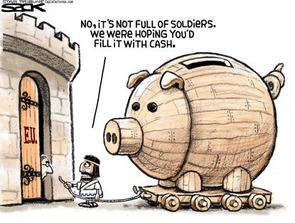 Editorial cartoon World Greece Economy