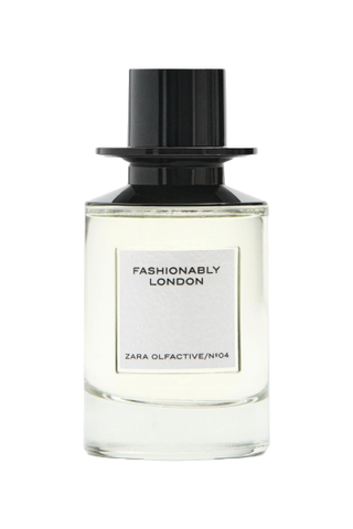 Zara Fashionably London Eau de Parfum bottle on white background