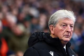 Crystal Palace manager Roy Hodgson will not be in the dugout for their game against Everton