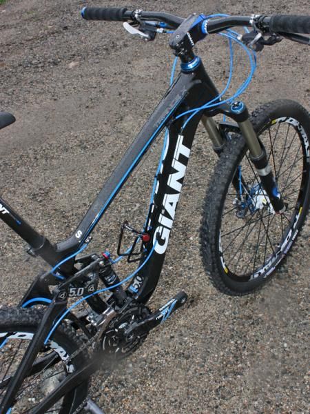 The new Trance X Advanced SL's huge down tube pays noticeable dividends when it comes to handling precision and pedaling responsiveness.