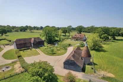 This Grade II-listed manor with 17th-century origins set in 84 acres in the Kent village of Biddenden is ideal for multi-generational living, with a wonderful main house, a three-bedroom oast house and a further barn ripe for conversion. It's for sale at £2.85m via Knight Frank.