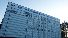 Leaderboard at the US Women's Open