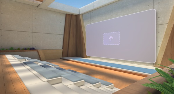 The Cascades area for Microsoft Teams immersive events.