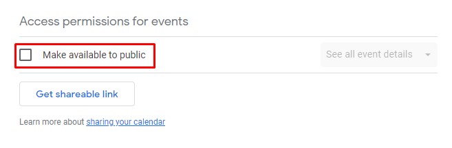 How to share Google Calendar