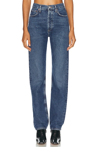 90s Pinch Waist High Rise Straight Jeans
