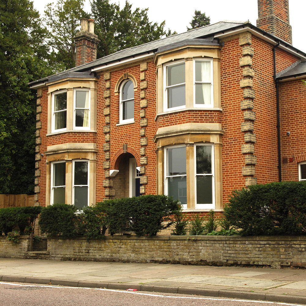 house with brick wall