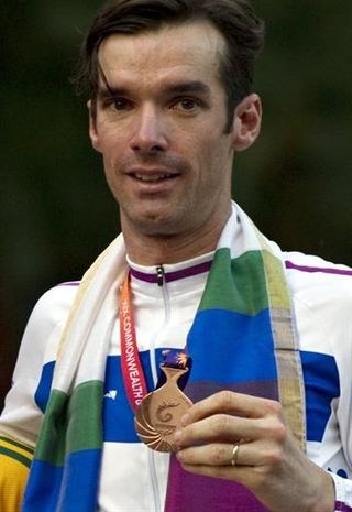 David MIllar (Scotland) won the bronze medal in the men's road race at the 2010 Commonwealth Games