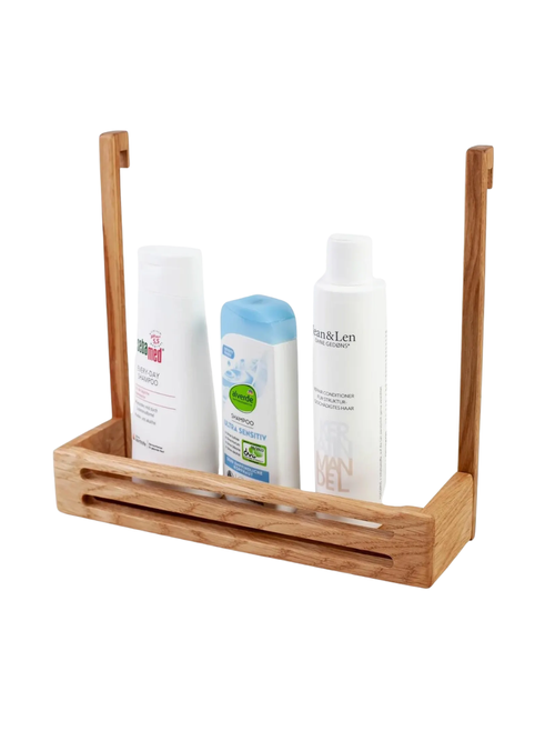 Wooden Bathroom Hanging Shelf for Shower Doors
