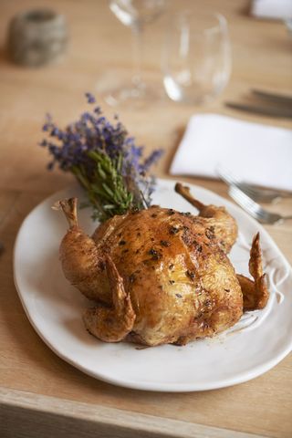 Church Road's roast chicken with lavender by Polly Webster.