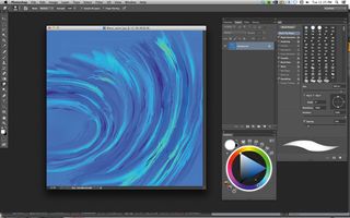 The diffuse textures of the wave and characters are painted in Photoshop