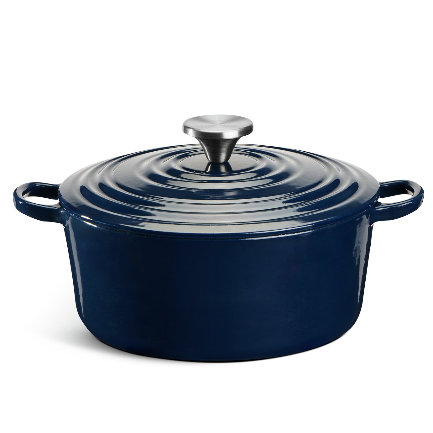 Habitat 3.3l Cast Iron Casserole Dish - Navy