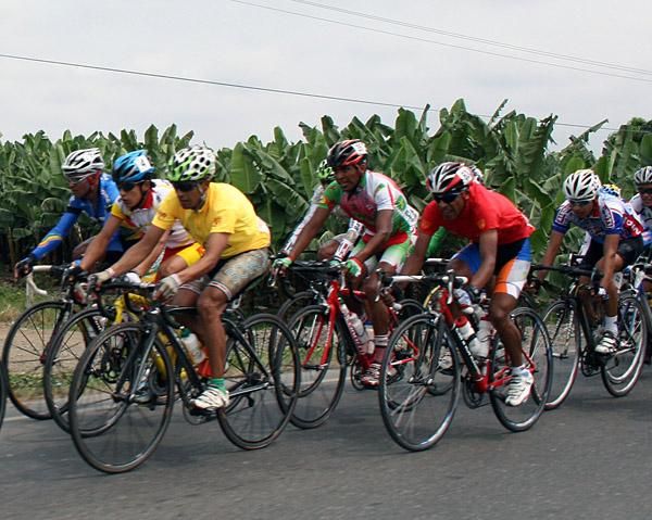 Race leader Fernando Camargo during stage six.
