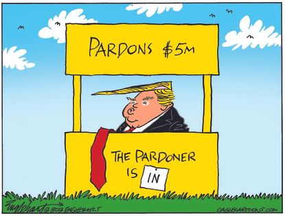 Political Cartoon U.S. Trump pardons Lucy Peanuts