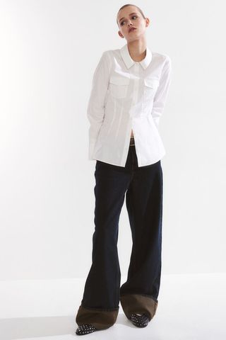 Tapered-Waist Cargo Shirt