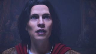 Fable - Isabel looks upwards in astonishment