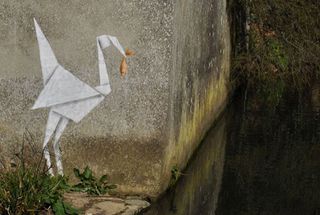This beautiful image shows Banksy's softer side