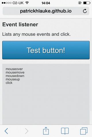 Mouse events and click fire even for a touchscreen tap