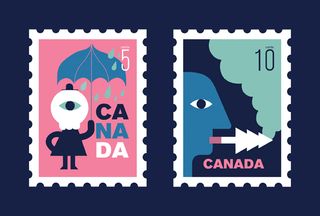 Illustrated stamps Canada