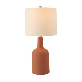 clay-colored table lamp