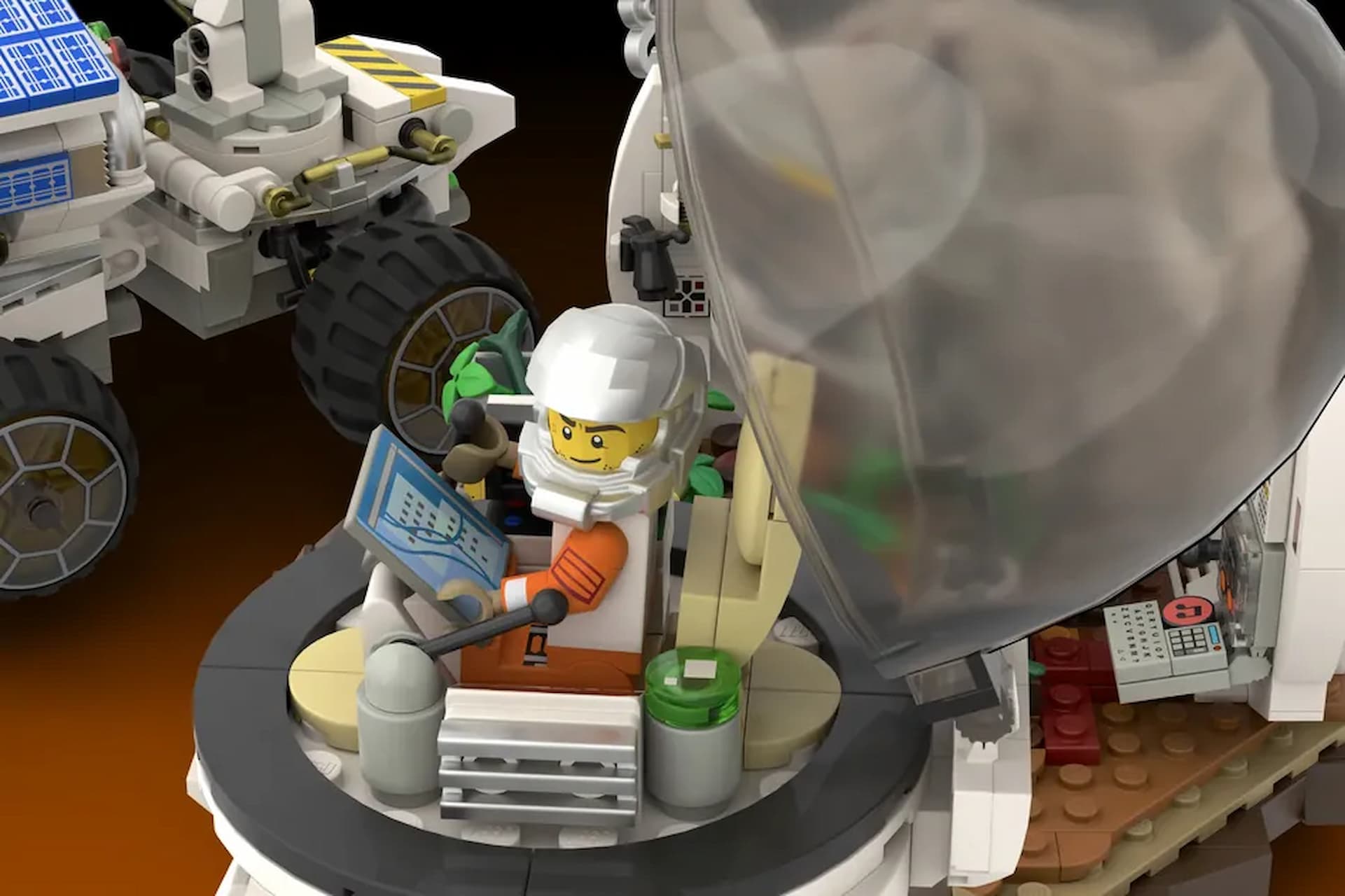 A concept image of the Lego Ideas The Martian submission