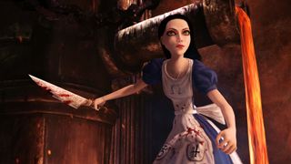 Alice wields a knife in Alice: Madness Returns
