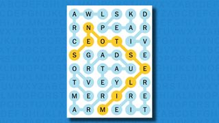 NYT Strands answers to game #49 on a blue background