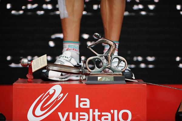Some hardware earned by Philippe Gilbert for his Vuelta stage victory in Toledo.