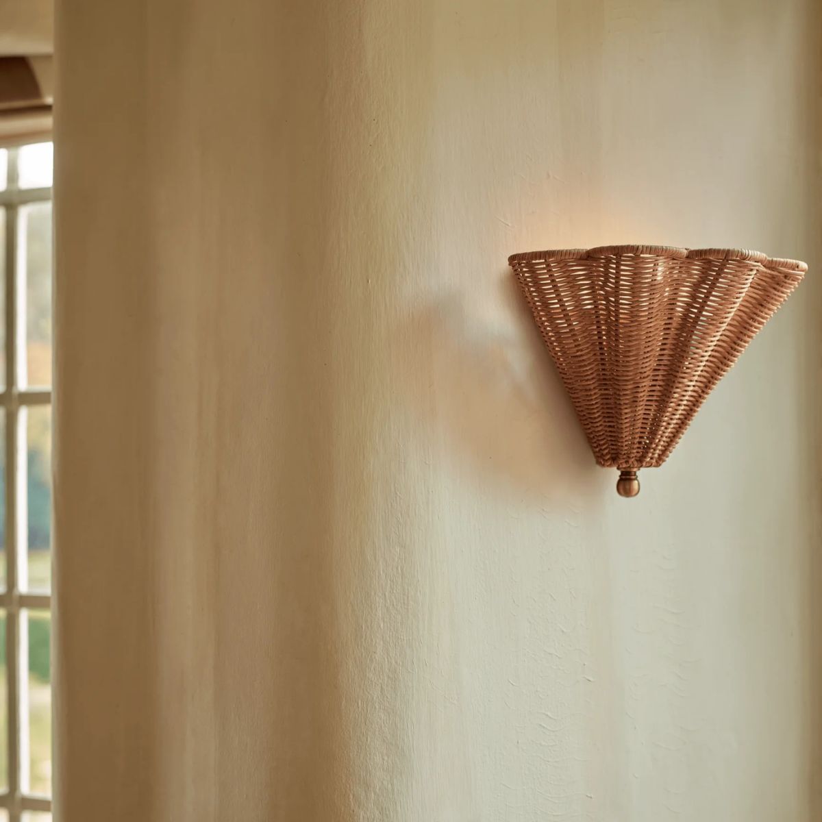 Rattan uplight
