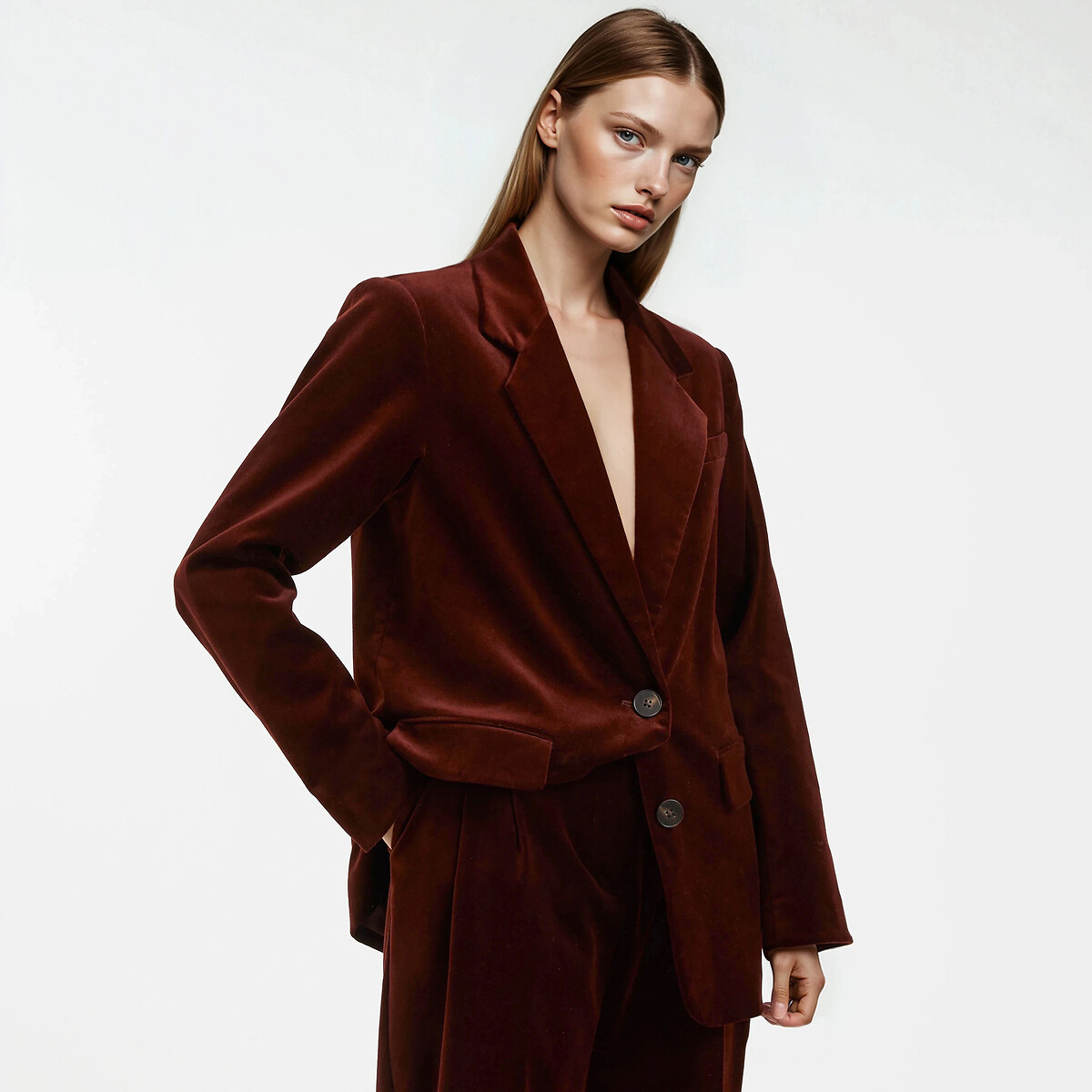 Signatures Andr&amp;eacute;e Blazer in Smooth Velour