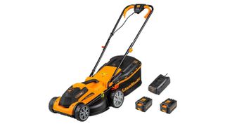 LawnMaster 24 Cordless Lawn Mower on white background