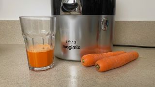 Juicing carrots with the Magimix Juice Expert 3 has excellent results