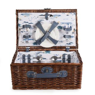 National Trust Stackpole Headland Toile wicker picnic basket