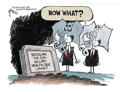 The GOP mourns its win