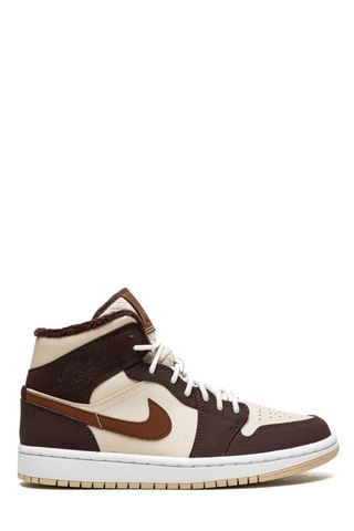 Nike Air Jordan 1 Mid SE "Brown Basalt Fleece" Sneakers