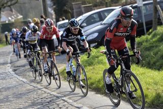 Greg Van Avermaet escapes in the 2016 Omloop Het Nieuwsblad