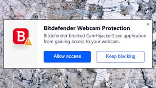 Bitdefender Total Security Webcam and microphone protection