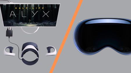 PSVR 2's PC support image side by side with the Apple Vision Pro