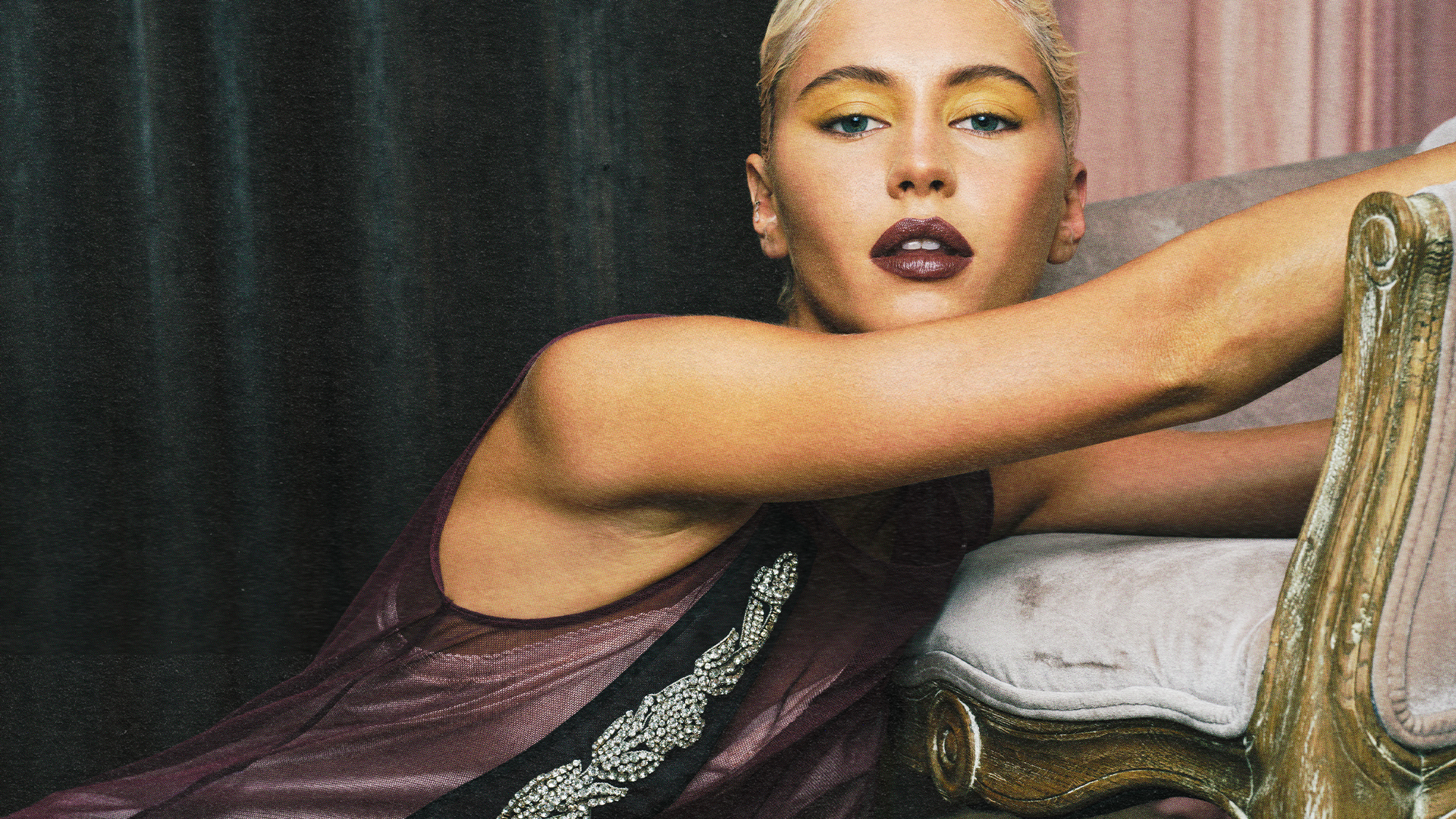 Iris Law poses on the cover of Who What Wear for the 20th Anniversary October 2026 edition