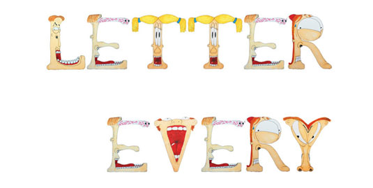 Just one of the letter creations during the year-long project