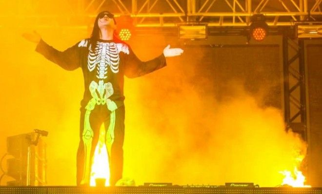 Skrillex tempting fate in October 2012.