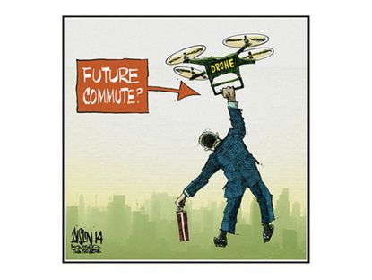 Editorial Cartoon drones